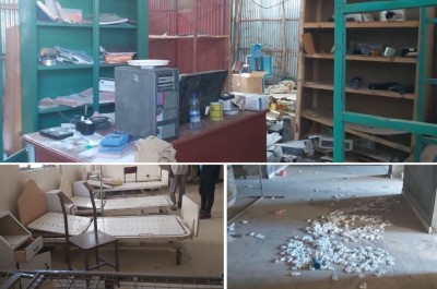 The devastation from the war has not not spared schools or even hospitals in Ethiopia, like the one seen here that Gebregziabher visited annually as a part of an MUSC collaboration with the Tigray region. Photos provided