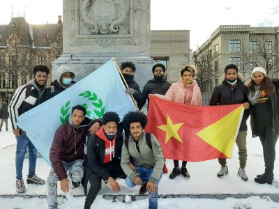 Eritreans in The Netherlands protest against the ongoing Tigray Genocide