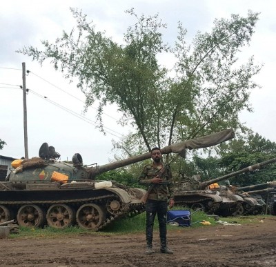 TDF with four captured T-55 and T-62 tanks in Amhara