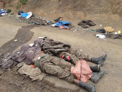 Dead ENDF soldiers killed by the TDF west of Kobo
