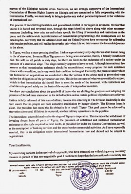 Government of Tigray open letter to the Chairperson of the African Union