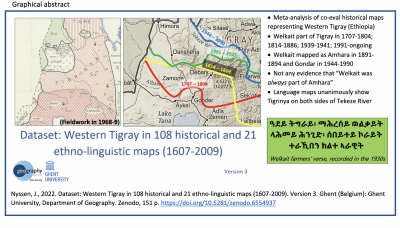 Western Tigray in 108 historical and 21 ethno-linguistic maps (1607-2009) (version 3)
