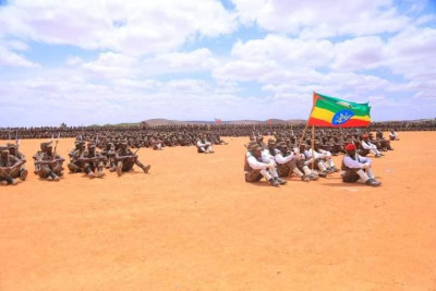 Ethiopian defense forces deployed in Somalia