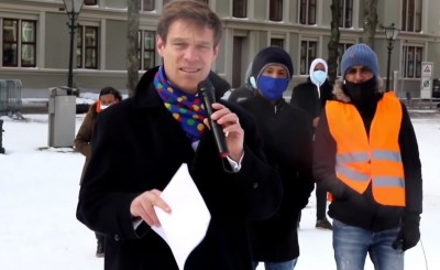 Martijn van Helvert (CDA) during Tigray demonstrations in The Hague, The Netherlands